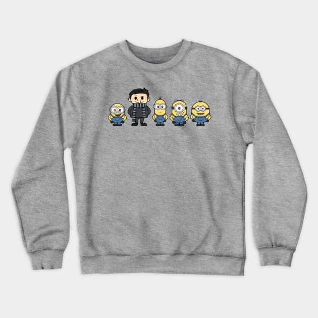 Young Gru and Minions Crewneck Sweatshirt by liora natalia